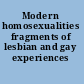Modern homosexualities fragments of lesbian and gay experiences /