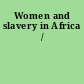 Women and slavery in Africa /