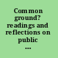 Common ground? readings and reflections on public space /