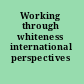 Working through whiteness international perspectives /
