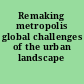 Remaking metropolis global challenges of the urban landscape /