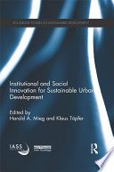 Institutional and social innovation for sustainable urban development