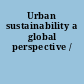 Urban sustainability a global perspective /