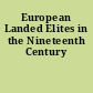 European Landed Elites in the Nineteenth Century