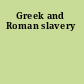 Greek and Roman slavery