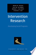 Intervention research : developing social programs /