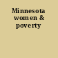 Minnesota women & poverty