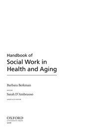 Handbook of social work in health and aging /