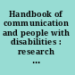 Handbook of communication and people with disabilities : research and application /