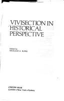Vivisection in historical perspective /
