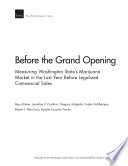 Before the grand opening : measuring Washington State's marijuana market in the last year before legalized commercial sales /