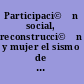 Participaci©đn social, reconstrucci©đn y mujer el sismo de 1985 /