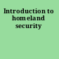 Introduction to homeland security