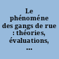 Le phénoméne des gangs de rue : théories, évaluations, interventions /