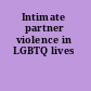 Intimate partner violence in LGBTQ lives