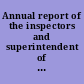 Annual report of the inspectors and superintendent of the Albany Penitentiary, with the accompanying documents.