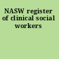 NASW register of clinical social workers