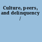 Culture, peers, and delinquency /