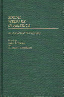 Social welfare in America : an annotated bibliography /