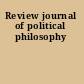 Review journal of political philosophy