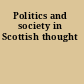 Politics and society in Scottish thought