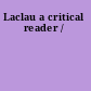 Laclau a critical reader /