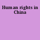 Human rights in China