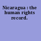 Nicaragua : the human rights record.
