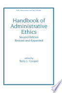 Handbook of administrative ethics