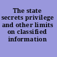 The state secrets privilege and other limits on classified information