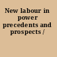 New labour in power precedents and prospects /