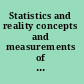 Statistics and reality concepts and measurements of migration in Europe /