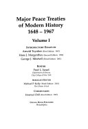 Major peace treaties of modern history /