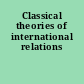 Classical theories of international relations