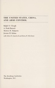 The United States, China, and arms control /