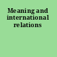 Meaning and international relations