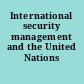 International security management and the United Nations