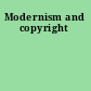 Modernism and copyright