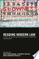 Reading modern law critical methodologies and sovereign formations /