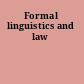 Formal linguistics and law