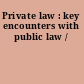 Private law : key encounters with public law /