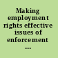 Making employment rights effective issues of enforcement and compliance /