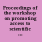 Proceedings of the workshop on promoting access to scientific and technical data for the public interest an assessment of policy options /