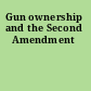 Gun ownership and the Second Amendment