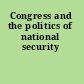 Congress and the politics of national security