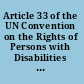 Article 33 of the UN Convention on the Rights of Persons with Disabilities national structures for the implementation and monitoring of the convention /