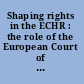 Shaping rights in the ECHR : the role of the European Court of Human Rights in determining the scope of human rights /