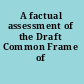 A factual assessment of the Draft Common Frame of Reference