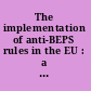 The implementation of anti-BEPS rules in the EU : a comprehensive study /