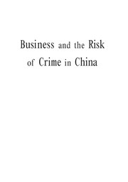 Business and the risk of crime in China /
